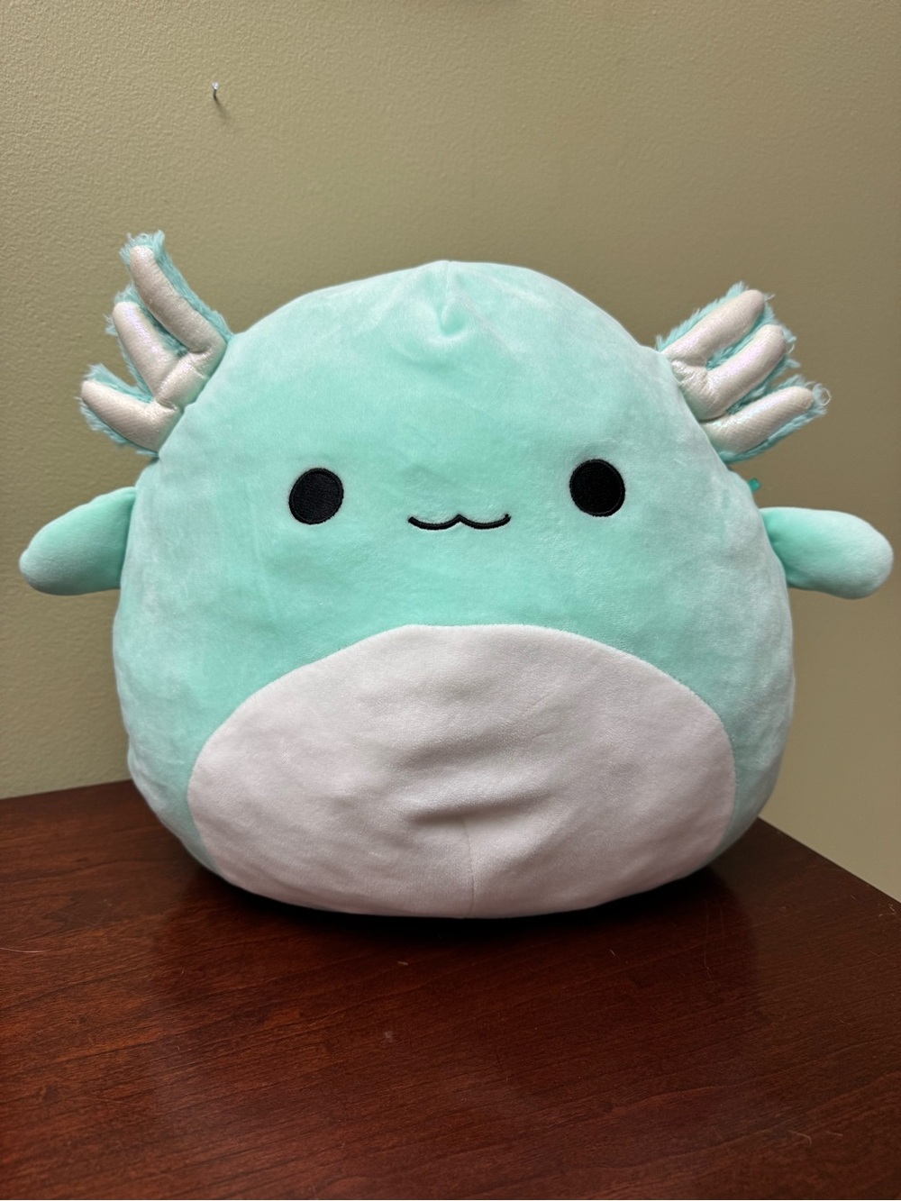 12” Squishmallows Axolotl Anastasia- Mint Green and White
